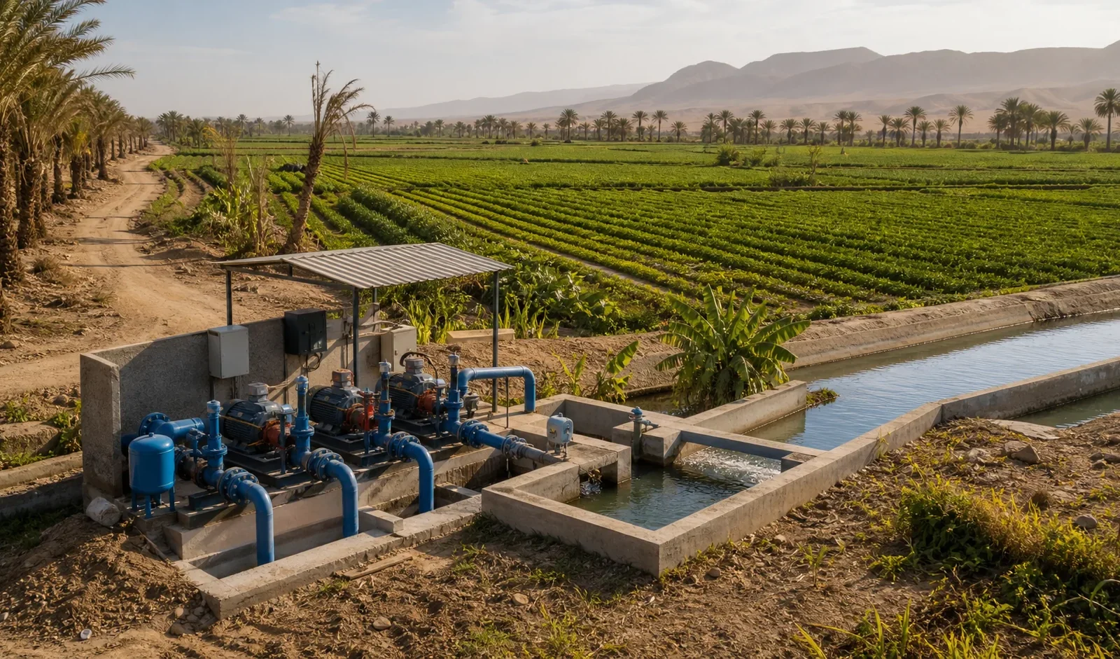 Irrigation Networks — illustrative editorial visual