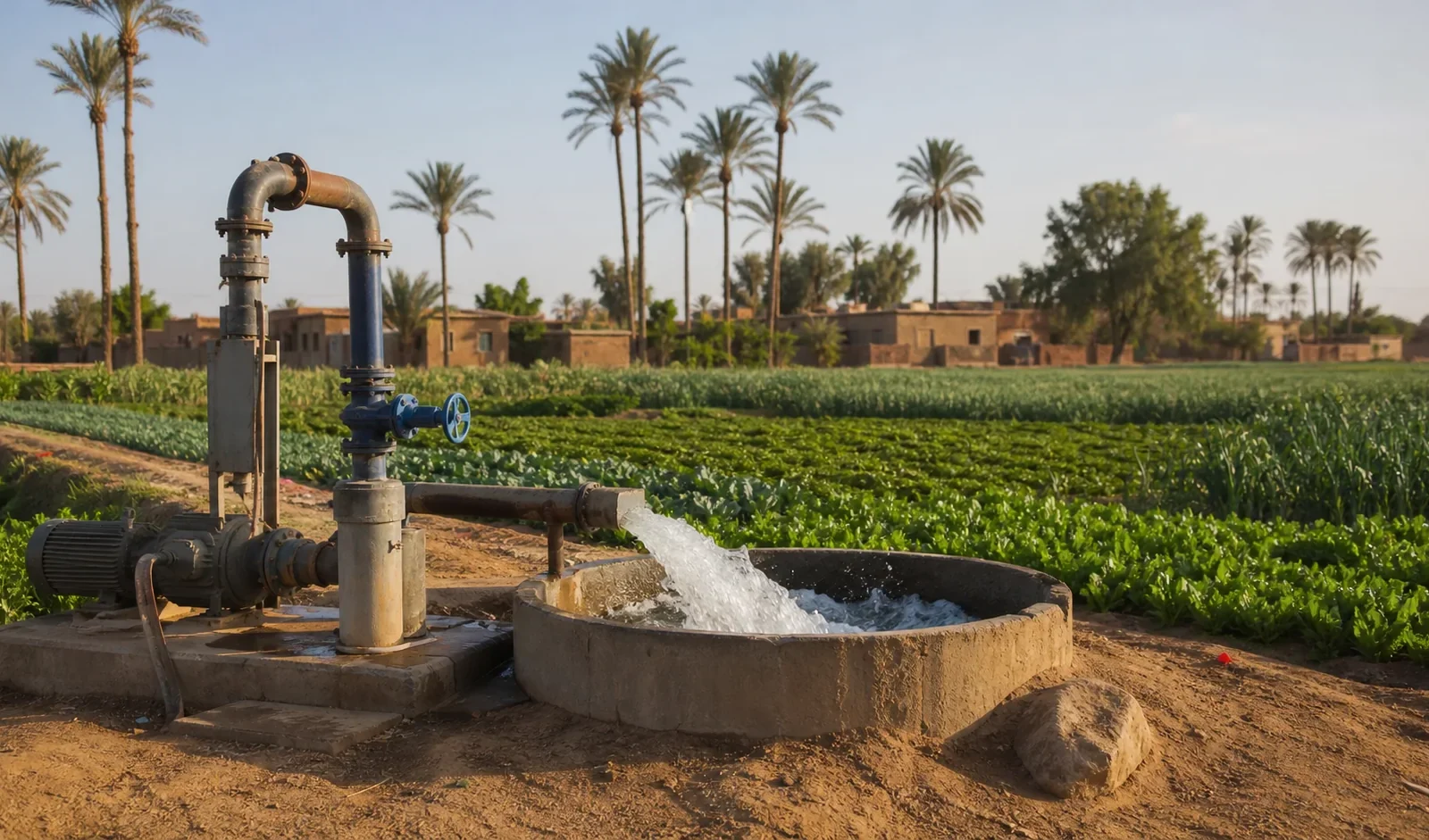 Water Wells — illustrative editorial visual